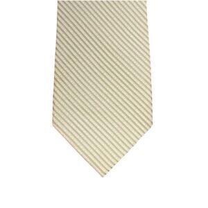 Saddlebred Pastel Green and White Diagonal Stripe Silk Tie, 58.5 in. long